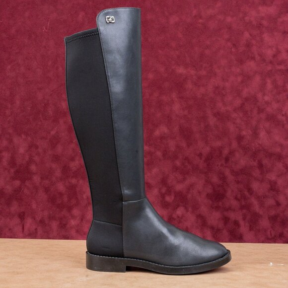 Aerosoles Women Trapani Black Fabric Comfortable Zip Riding Knee Boots sz 7 - Picture 10 of 10